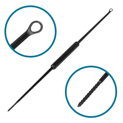 Jobson Horne Round ear curettes (Bag of 100) - select with or without threaded end