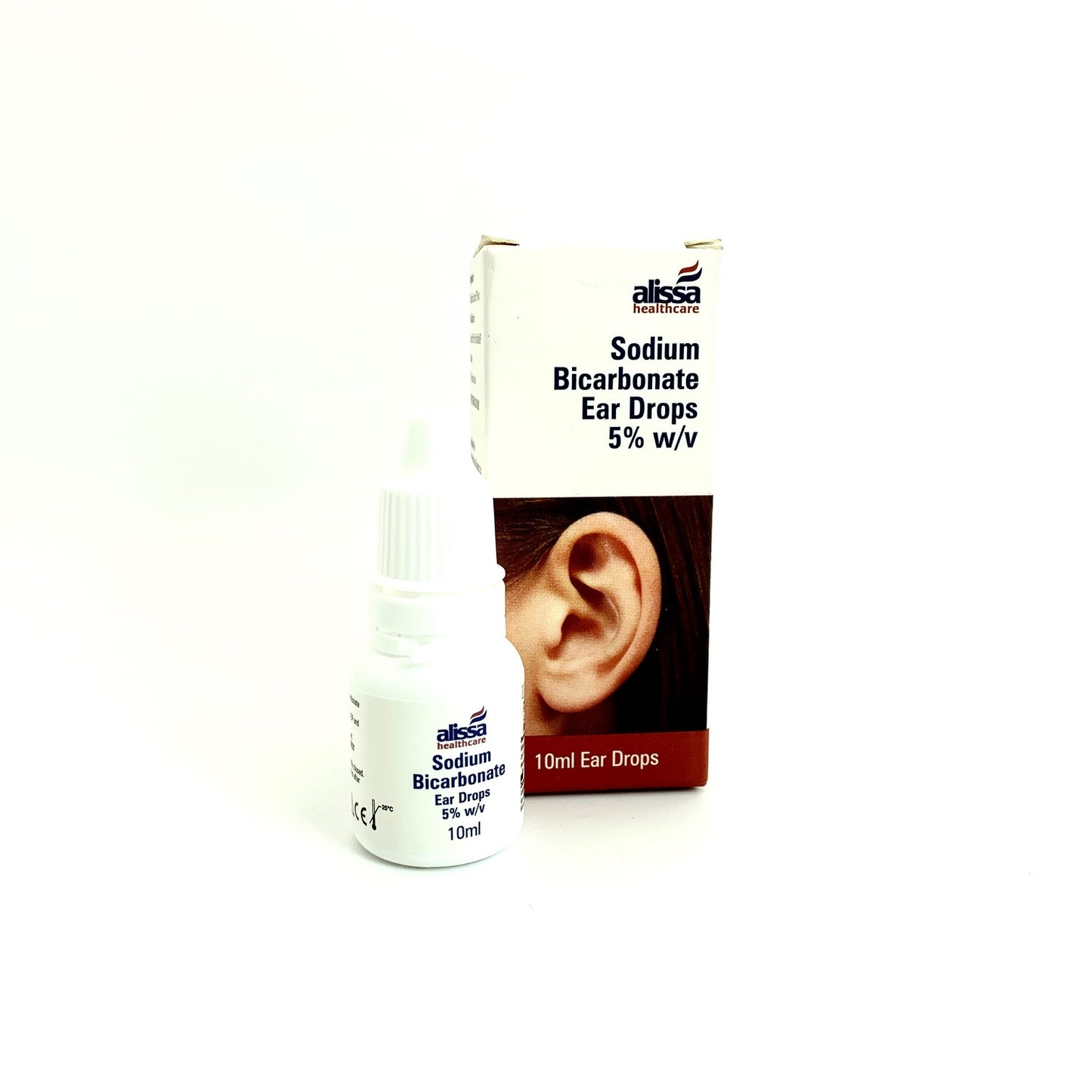 Pack of 10 Sodium bicarbonate ear drops (Always read the label before use).